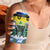 Gabon Christmas 4 in 1 Can Cooler Tumbler with Black Panthers Carrying Tree and Green Yellow Snowflake Pattern - Wonder Print Shop