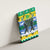 Gabon Christmas Canvas Wall Art with Black Panthers Carrying Tree and Green Yellow Snowflake Pattern - Wonder Print Shop