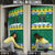 Gabon Christmas Door Cover with Black Panthers Carrying Tree and Green Yellow Snowflake Pattern - Wonder Print Shop