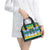 Gabon Christmas Shoulder Handbag with Black Panthers Carrying Tree and Green Yellow Snowflake Pattern - Wonder Print Shop