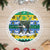 Gabon Christmas Tree Skirt with Black Panthers Carrying Tree and Green Yellow Snowflake Pattern - Wonder Print Shop