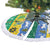 Gabon Christmas Tree Skirt with Black Panthers Carrying Tree and Green Yellow Snowflake Pattern - Wonder Print Shop