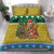 Gabon Christmas Bedding Set with Pixel Art Elephant Santa Christmas Tree and Flag Colors Pattern - Wonder Print Shop
