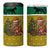 Gabon Christmas 4 in 1 Can Cooler Tumbler with Pixel Art Elephant Santa Christmas Tree and Flag Colors Pattern - Wonder Print Shop