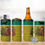 Gabon Christmas 4 in 1 Can Cooler Tumbler with Pixel Art Elephant Santa Christmas Tree and Flag Colors Pattern - Wonder Print Shop