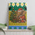 Gabon Christmas Canvas Wall Art with Pixel Art Elephant Santa Christmas Tree and Flag Colors Pattern - Wonder Print Shop