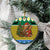 Gabon Christmas Ceramic Ornament with Pixel Art Elephant Santa Christmas Tree and Flag Colors Pattern - Wonder Print Shop