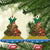 Gabon Christmas Ceramic Ornament with Pixel Art Elephant Santa Christmas Tree and Flag Colors Pattern - Wonder Print Shop