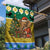 Gabon Christmas Garden Flag with Pixel Art Elephant Santa Christmas Tree and Flag Colors Pattern - Wonder Print Shop