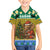 Gabon Christmas Kid Hawaiian Shirt with Pixel Art Elephant Santa Christmas Tree and Flag Colors Pattern - Wonder Print Shop