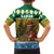 Gabon Christmas Kid Hawaiian Shirt with Pixel Art Elephant Santa Christmas Tree and Flag Colors Pattern - Wonder Print Shop