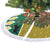 Gabon Christmas Tree Skirt with Pixel Art Elephant Santa Christmas Tree and Flag Colors Pattern - Wonder Print Shop