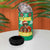 Guinea Christmas 4 in 1 Can Cooler Tumbler with Santa Chimpanzee Heart Hands and Green Red Snowflake Pattern - Wonder Print Shop