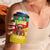 Guinea Christmas 4 in 1 Can Cooler Tumbler with Santa Chimpanzee Heart Hands and Green Red Snowflake Pattern - Wonder Print Shop