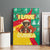 Guinea Christmas Canvas Wall Art with Santa Chimpanzee Heart Hands and Green Red Snowflake Pattern - Wonder Print Shop