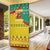 Guinea Christmas Door Cover with Santa Chimpanzee Heart Hands and Green Red Snowflake Pattern - Wonder Print Shop