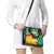 Guinea Christmas Shoulder Handbag with Santa Chimpanzee Heart Hands and Green Red Snowflake Pattern - Wonder Print Shop