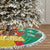 Guinea Christmas Tree Skirt with Santa Chimpanzee Heart Hands and Green Red Snowflake Pattern - Wonder Print Shop