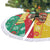 Guinea Christmas Tree Skirt with Santa Chimpanzee Heart Hands and Green Red Snowflake Pattern - Wonder Print Shop