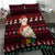 Guinea Christmas Bedding Set with Festive Dove String Lights and Red Black Holiday Pattern - Wonder Print Shop