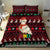Guinea Christmas Bedding Set with Festive Dove String Lights and Red Black Holiday Pattern - Wonder Print Shop