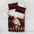 Guinea Christmas Bedding Set with Festive Dove String Lights and Red Black Holiday Pattern - Wonder Print Shop
