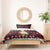 Guinea Christmas Bedding Set with Festive Dove String Lights and Red Black Holiday Pattern - Wonder Print Shop