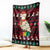 Guinea Christmas Blanket with Festive Dove String Lights and Red Black Holiday Pattern - Wonder Print Shop