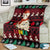 Guinea Christmas Blanket with Festive Dove String Lights and Red Black Holiday Pattern - Wonder Print Shop