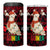 Guinea Christmas 4 in 1 Can Cooler Tumbler with Festive Dove String Lights and Red Black Holiday Pattern - Wonder Print Shop