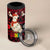 Guinea Christmas 4 in 1 Can Cooler Tumbler with Festive Dove String Lights and Red Black Holiday Pattern - Wonder Print Shop