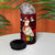 Guinea Christmas 4 in 1 Can Cooler Tumbler with Festive Dove String Lights and Red Black Holiday Pattern - Wonder Print Shop