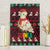 Guinea Christmas Canvas Wall Art with Festive Dove String Lights and Red Black Holiday Pattern - Wonder Print Shop