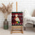 Guinea Christmas Canvas Wall Art with Festive Dove String Lights and Red Black Holiday Pattern - Wonder Print Shop