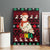 Guinea Christmas Canvas Wall Art with Festive Dove String Lights and Red Black Holiday Pattern - Wonder Print Shop