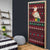 Guinea Christmas Door Cover with Festive Dove String Lights and Red Black Holiday Pattern - Wonder Print Shop