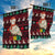 Guinea Christmas Garden Flag with Festive Dove String Lights and Red Black Holiday Pattern - Wonder Print Shop