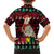 Guinea Christmas Kid Hawaiian Shirt with Festive Dove String Lights and Red Black Holiday Pattern - Wonder Print Shop