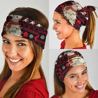 Guinea Christmas Neck Gaiter with Festive Dove String Lights and Red Black Holiday Pattern - Wonder Print Shop