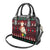 Guinea Christmas Shoulder Handbag with Festive Dove String Lights and Red Black Holiday Pattern - Wonder Print Shop