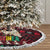 Guinea Christmas Tree Skirt with Festive Dove String Lights and Red Black Holiday Pattern - Wonder Print Shop
