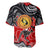 Aboriginal Flag Style Dot Art And Abstract Kangaroo Baseball Jersey - Wonder Print Shop
