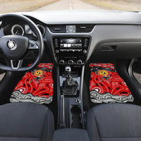 Aboriginal Flag Style Dot Art And Abstract Kangaroo Car Mats - Wonder Print Shop