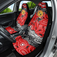 Aboriginal Flag Style Dot Art And Abstract Kangaroo Car Seat Cover - Wonder Print Shop