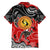 Aboriginal Flag Style Dot Art And Abstract Kangaroo Family Matching Summer Maxi Dress and Hawaiian Shirt - Wonder Print Shop