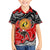 Aboriginal Flag Style Dot Art And Abstract Kangaroo Family Matching Summer Maxi Dress and Hawaiian Shirt - Wonder Print Shop