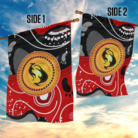 Aboriginal Flag Style Dot Art And Abstract Kangaroo Garden Flag - Wonder Print Shop
