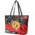 Aboriginal Flag Style Dot Art And Abstract Kangaroo Leather Tote Bag - Wonder Print Shop