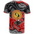 Aboriginal Flag Style Dot Art And Abstract Kangaroo T Shirt - Wonder Print Shop