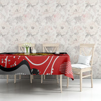 Aboriginal Flag Style Dot Art And Abstract Kangaroo Tablecloth - Wonder Print Shop